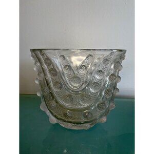 Lalique Crystal Vichy Vase #10-909 Art Glass 1930s Mint